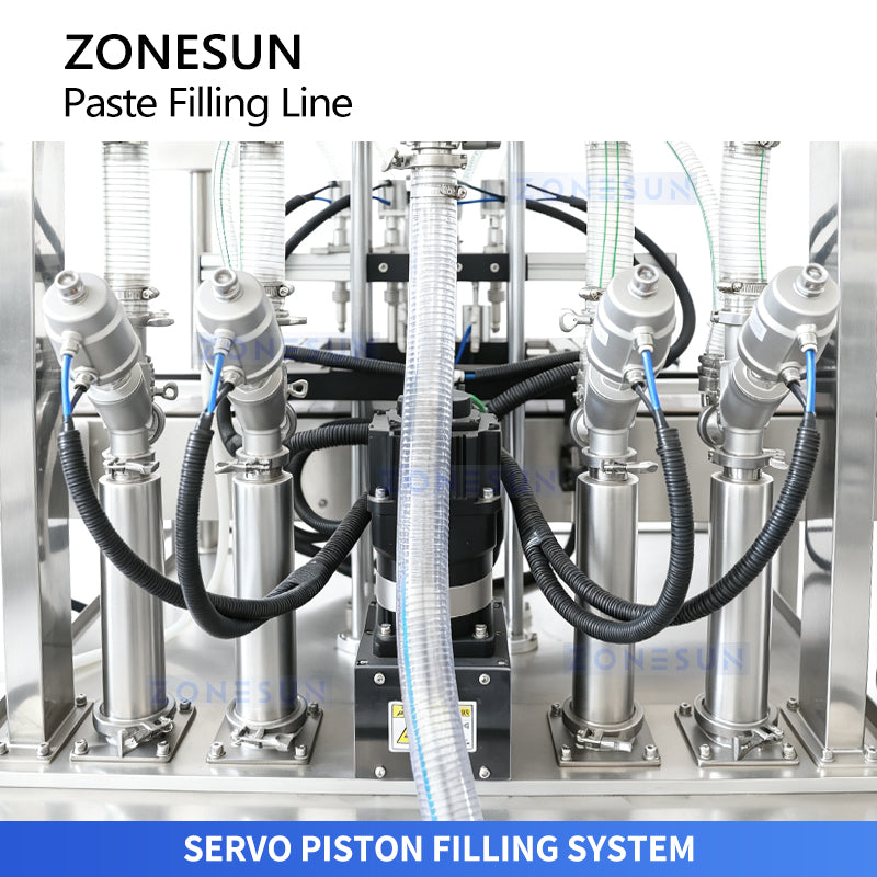 ZONESUN ZS-FAL180G10 Automatic Ketchup Sauce Paste Bottle Unscrambling Filling and Capping Line