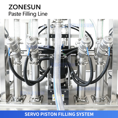 ZONESUN ZS-FAL180G10 Automatic Ketchup Sauce Paste Bottle Unscrambling Filling and Capping Line