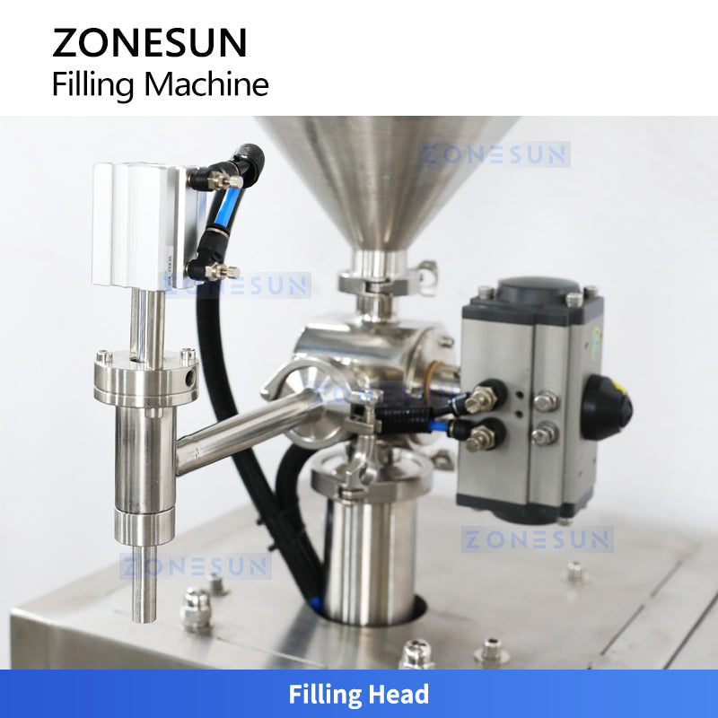 ZONESUN ZS-GTSM1 Servo Motor Paste Filling Machine for Honey, Syrup, Ketchup, Glue and Creams
