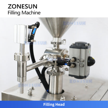 ZONESUN ZS-GTSM1 Servo Motor Paste Filling Machine for Honey, Syrup, Ketchup, Glue and Creams