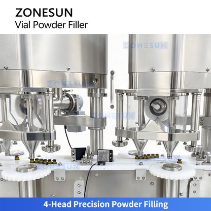 ZONESUN ZS-FAL12YF Automatic 4-Head Vial Powder Filling and 12-Head Capping Machine