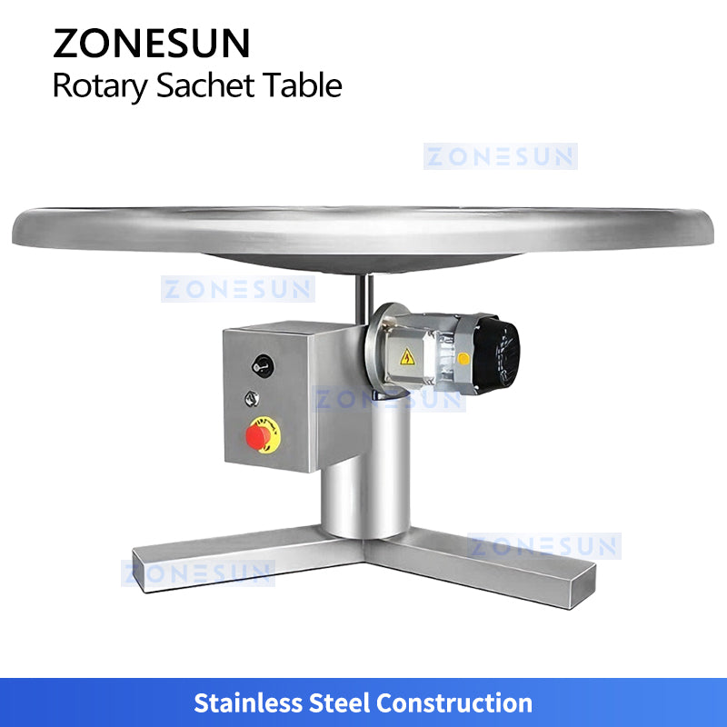 ZONESUN ZS-LP1200L Rotary Accumulation Table for Snack, Tea, Sauce and Pouch Packaging Lines
