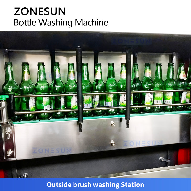 ZONESUN ZS-WB15 Automatic Beer Bottle Washing Machine for Glass Bottle Cleaning and Recycling