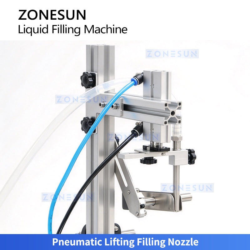 ZONESUN ZS-MPYT900 Compact Tabletop Magnetic Pump Liquid Filling Machine with Pneumatic Diving Nozzle