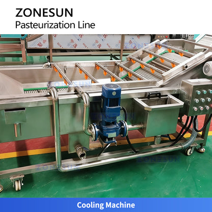 ZONESUN ZS-PM3 Spray Pasteurization Line for Bottled and Packaged Food Processing