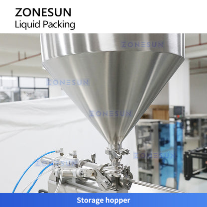 ZONESUN ZS-FS120H Automatic Liquid Packaging Machine with Servo Control for Sauces Cosmetics and Cleaning Products Using VFFS System