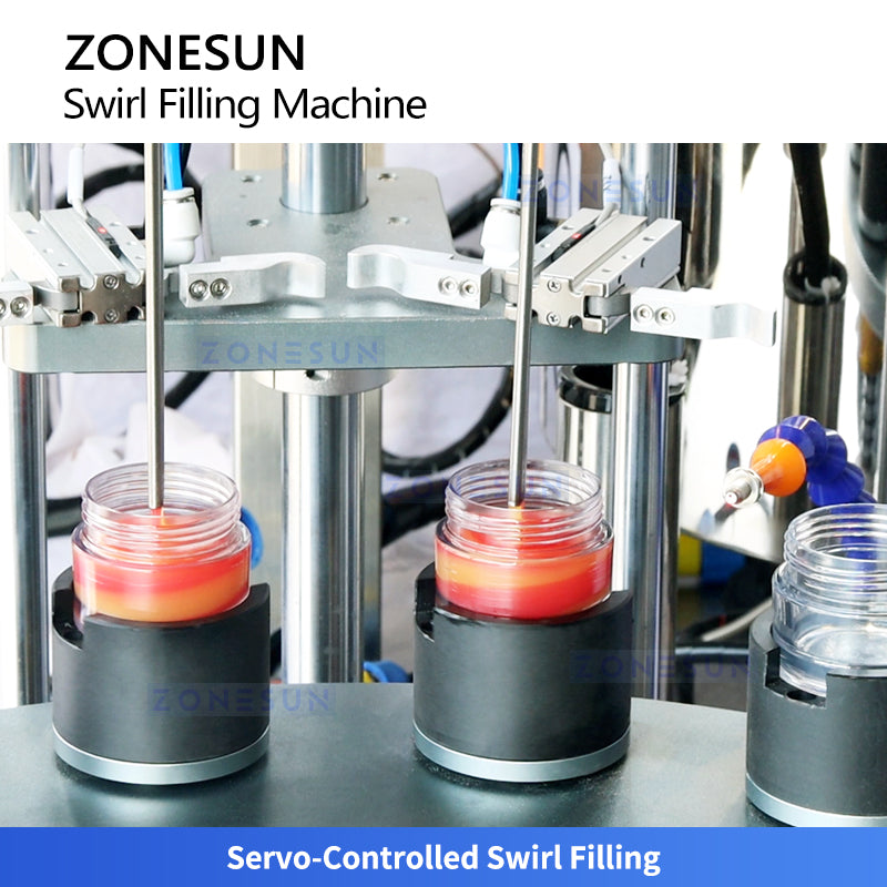 ZONESUN ZS-LG2C Dual-color Spiral Filler for Cosmetics & Paste for Cosmetic and Paste Products