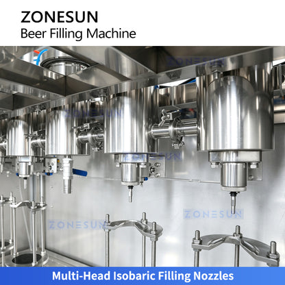 ZONESUN ZS-DG4A Automatic 4-Head Beer Isobaric Filling Machine with Fermentation Tank