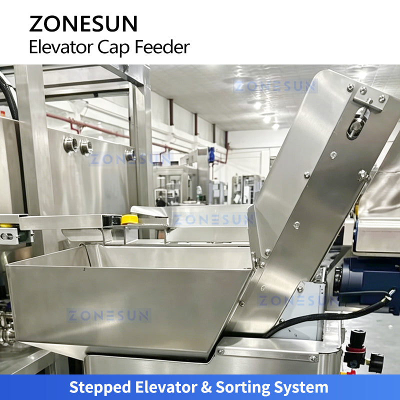 Quiet & Fast: ZONESUN ZS-SLJ10 Automatic Stepped Lifting Bottle Cap Feider and Sorter Machine