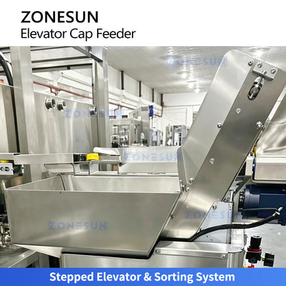 Quiet & Fast: ZONESUN ZS-SLJ10 Automatic Stepped Lifting Bottle Cap Feider and Sorter Machine