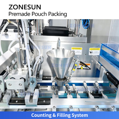 ZONESUN ZS-JF216 Automatic Nut Candy Counting and Premade Pouch Packing Machine