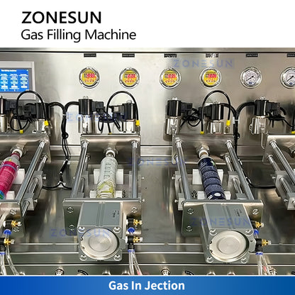 Industrial Efficiency: ZONESUN ZS-FCO4 4-Head High-Pressure CO2 Gas Filling & Packaging Machine