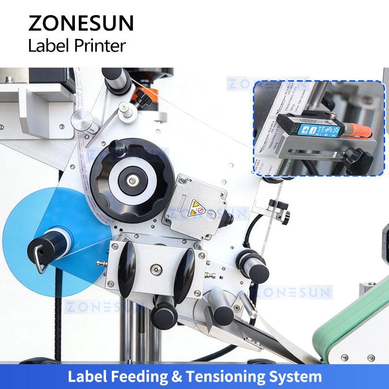 ZONESUN ZS-TB823R Automatic Vial Small Round Bottle Real-Time Print &amp; Apply Labeling Machine