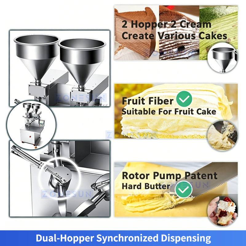 ZONESUN ZS-CZ100 Automatic Cake Icing Machine for Layer & Birthday Cakes