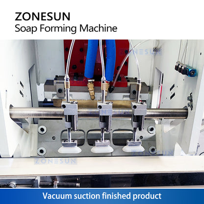 ZONESUN ZS-SFM3 Automatic Soap Making Machine with Vertical Printing Vacuum Suction and Adjustable Size for Custom Soap Blocks