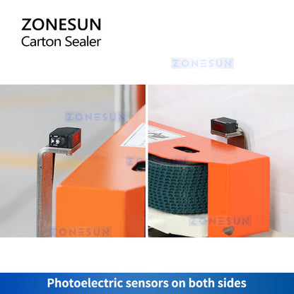 ZONESUN ZS-FKC5040X Automatic Carton Sealing Machine with Top and Bottom Sealing