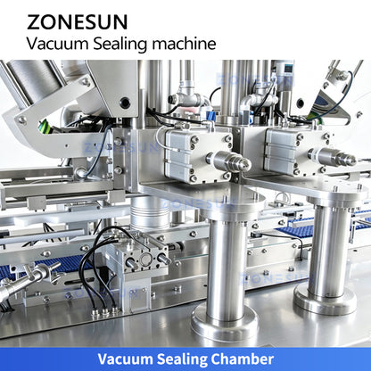 ZONESUN ZS-AFK120 Automatic Vacuum Can Seaming Machine for Milk Powder and Food Cans