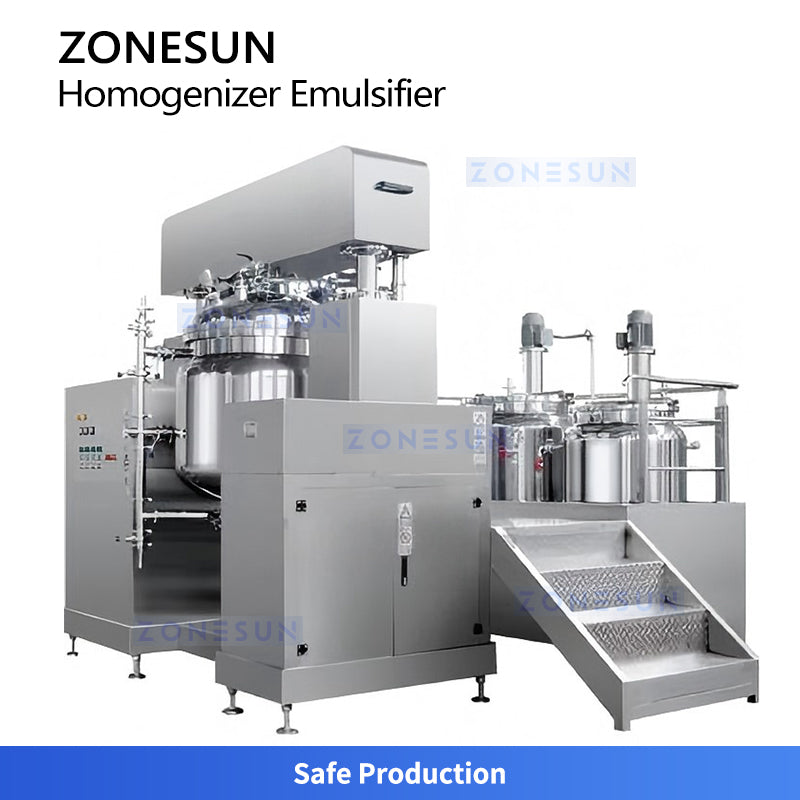 ZONESUN ZS-LTR500: Vacuum Homogenizer Emulsifying Mixer for Cosmetic Cream & Ointment Production
