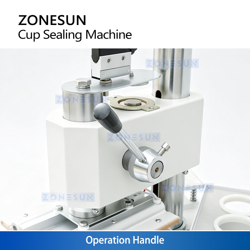 ZONESUN ZS-KCS5 Plastic Cup Heat Sealing Machine Manual Heat Sealer for Milk Tea, Coffee & Yogurt Packaging