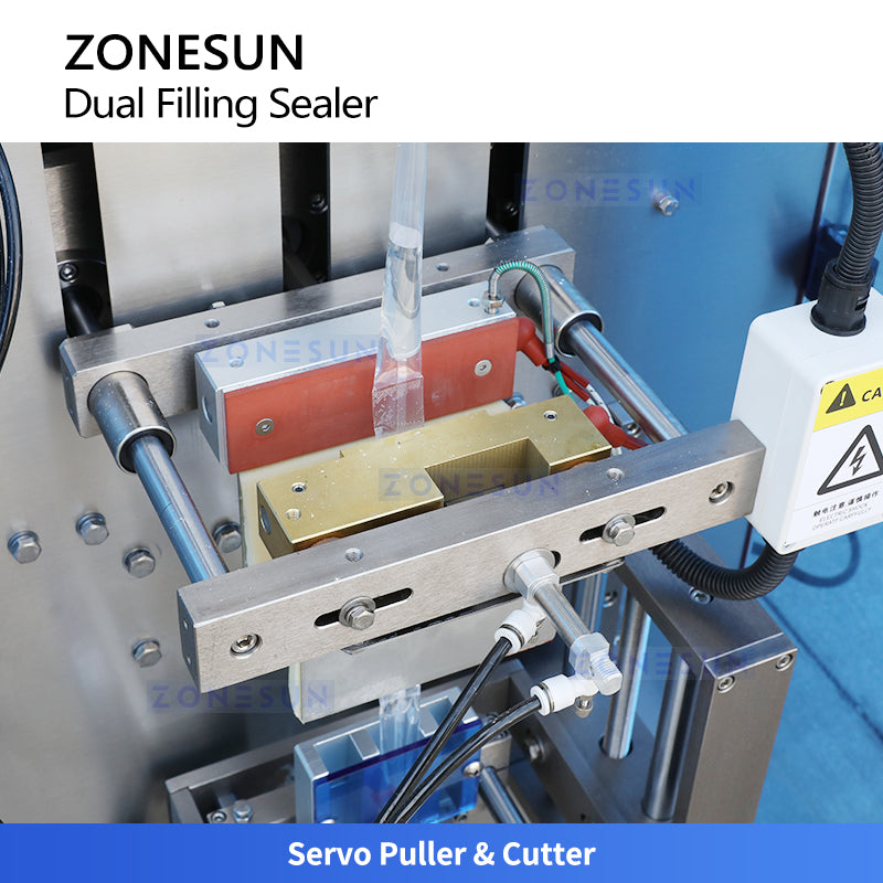 ZONESUN ZS-FS240 Servo Powder and Liquid Filling Sealing Machine for Food and Pharma Packaging