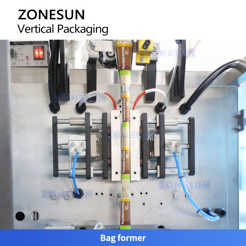 ZONESUN ZS-FS120Q Vertical Powder Packing Machine with Automatic Sachet Filling and Pillow-Type Back Seal for Coffee Spices and Pharma