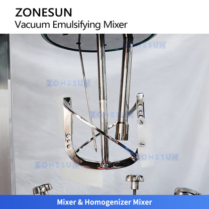 ZONESUN ZS-YK5L Laboratory Vacuum Emulsifying Homogenizer Mixer for Cream & Lotion