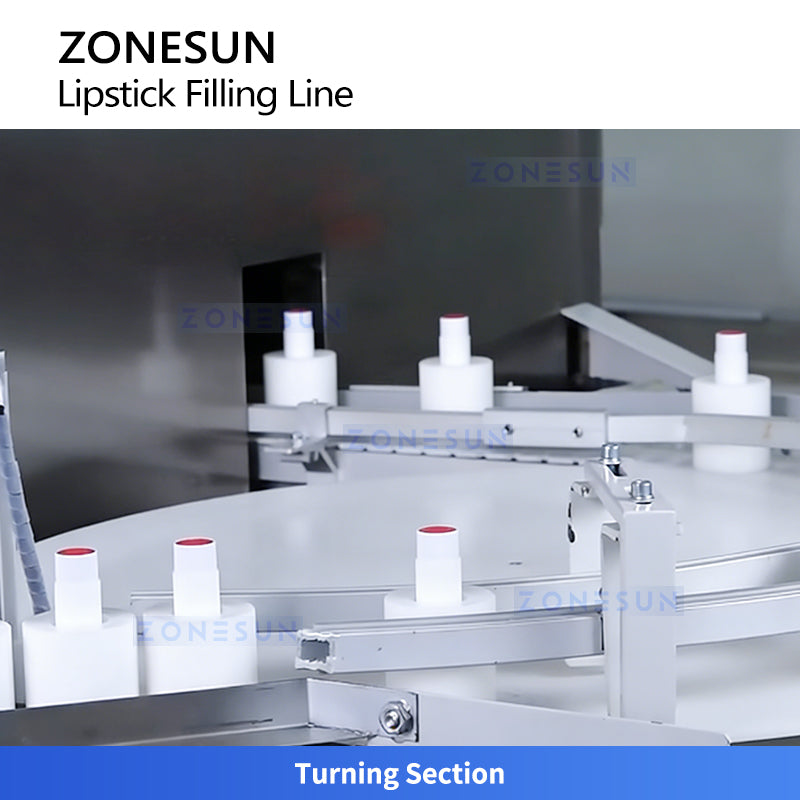ZONESUN ZS-AFC6S Automatic Lipstick and Lip Balm Filling Line for Cosmetic Production