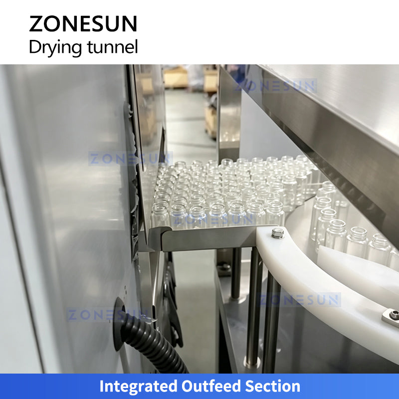 ZONESUN ZS-UVS3 4.5M Hot Air Circulation Bottle Drying Tunnel Oven