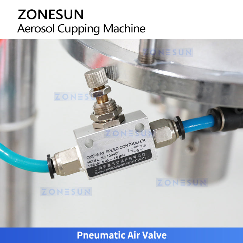 ZONESUN ZS-BG250 Pneumatic Aerosol Can De-capping Machine for Spray Can Valve Removal