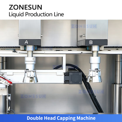 ZONESUN ZS-FAL180G11 Automatic 6-Head Magnetic Pump Liquid Filling, Tracking Capping and Labeling Production Line