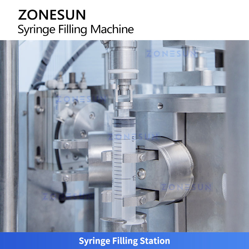 ZONESUN ZS-ZFC2 Automatic Syringe Filling and Capping Machine for Pharmaceutical Packaging