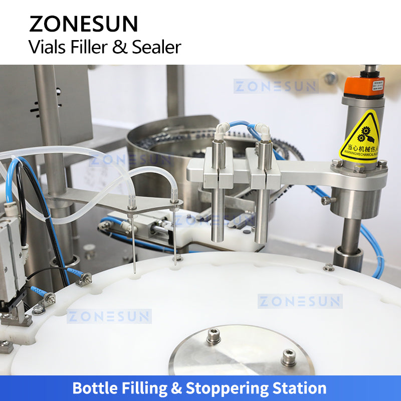 High Precision: ZONESUN ZS-AFC9H Automatic Vial Filling Stoppering Machine with Laminar Flow Hood