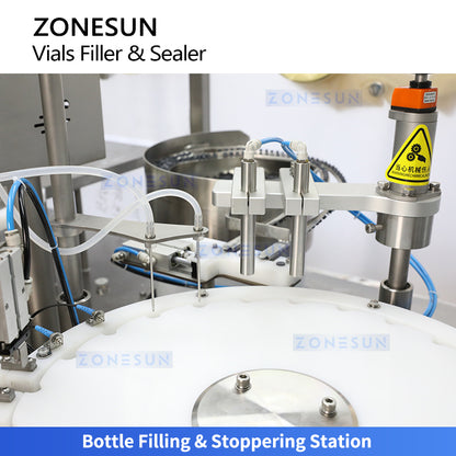 High Precision: ZONESUN ZS-AFC9H Automatic Vial Filling Stoppering Machine with Laminar Flow Hood
