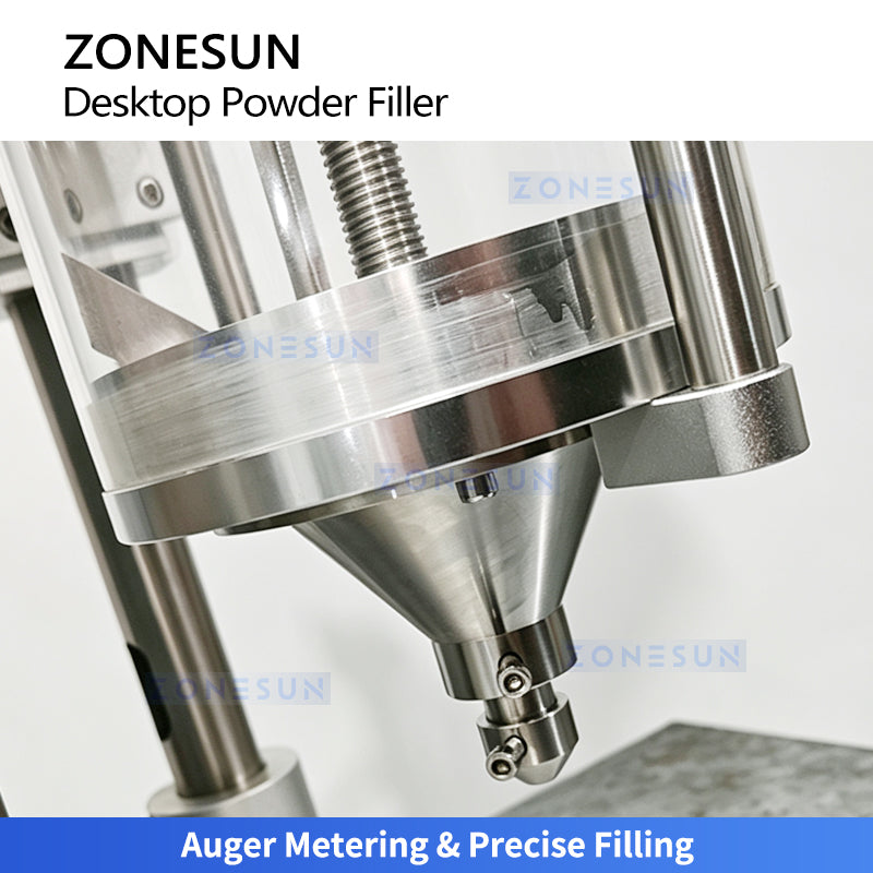 ZONESUN ZS-FM100H Desktop Powder Filling Machine for Milk, Coffee & Pharma Powder