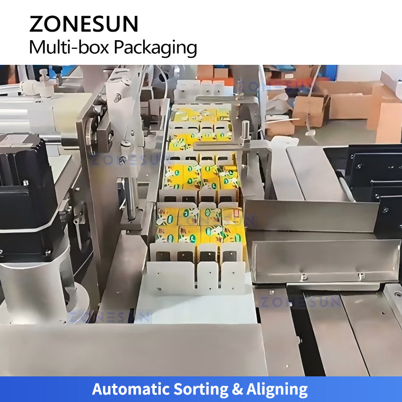 High Speed: ZONESUN ZS-CSPM7 Automatic Box Stacking and Open-Top Tray Cartoning Machine