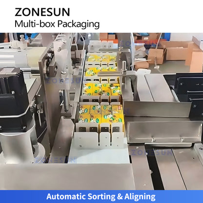 High Speed: ZONESUN ZS-CSPM7 Automatic Box Stacking and Open-Top Tray Cartoning Machine