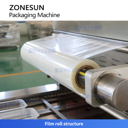 ZONESUN ZS-VSP100 Automatic Thermoforming Vacuum Packaging Machine for Meat Seafood Cheese and Ready Meals with Moisture Protection