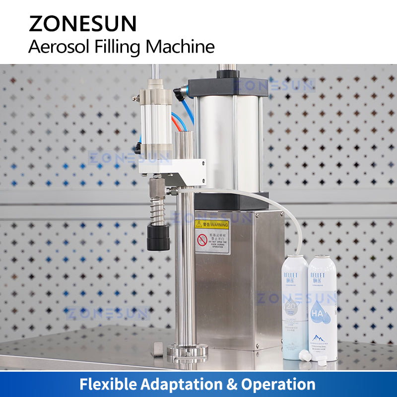 Efficient Production: ZONESUN ZS-QW500 Semi-Auto Aerosol & BOV Spray Can Filling Machine