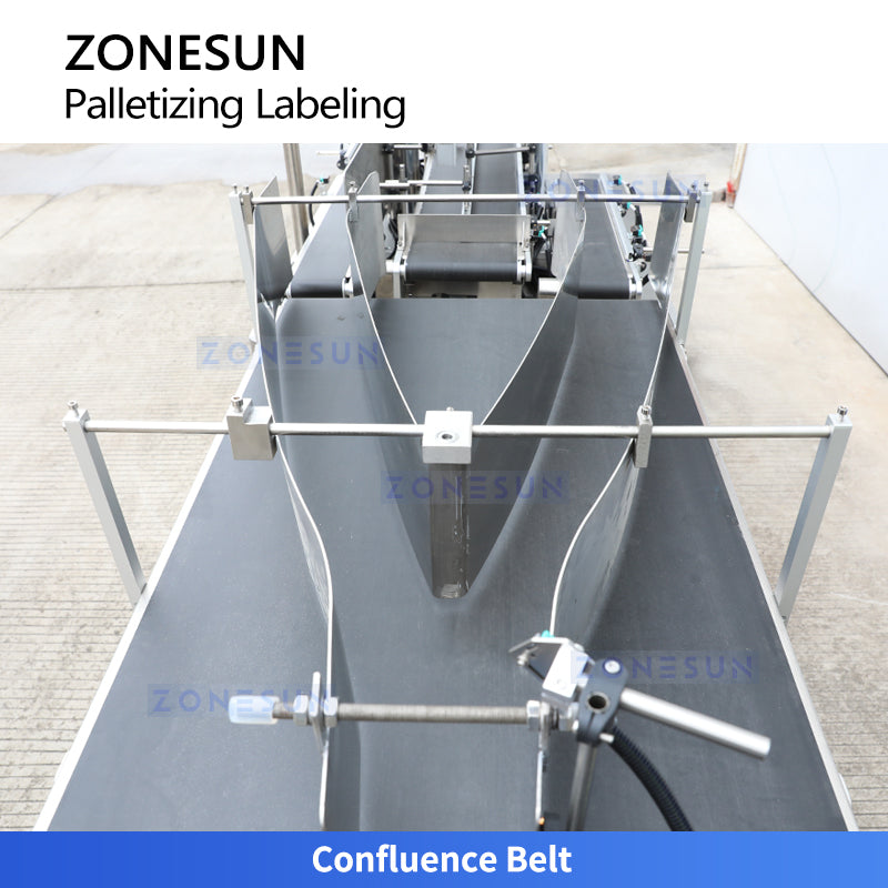 Dual-Lane Speed:ZONESUN ZS-TB70DM Automatic Wet Wipes Stacking, Bundling & Double-Side Labeling Line
