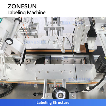 ZONESUN ZS-TB831F Automatic Food Box Labeling Machine for Takeaway and Plastic Container Sealing