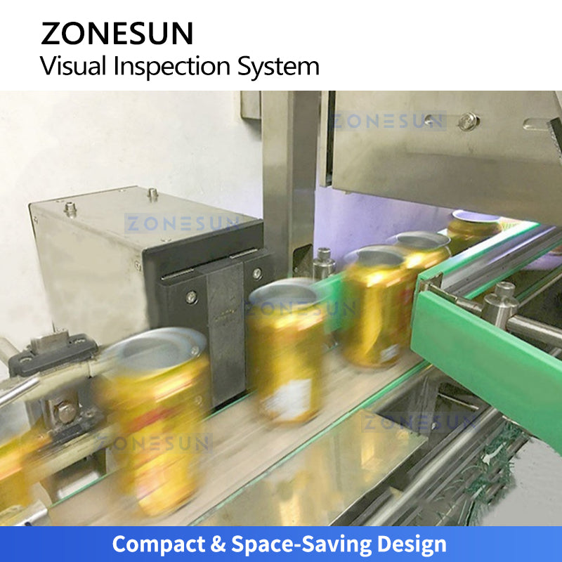 Zero Defects: ZONESUN ZS-MD120 360° Visual Inspection System for PET Bottles & Aluminum Cans