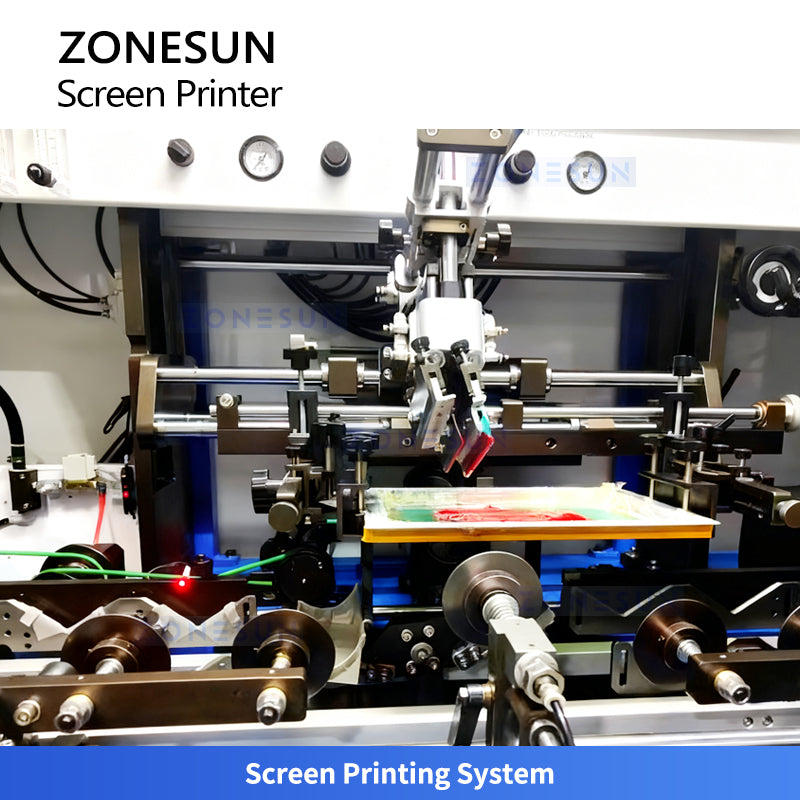 ZONESUN ZS-SWP2 Automatic Single Color Screen Printing Machine for Round and Oblate Bottles
