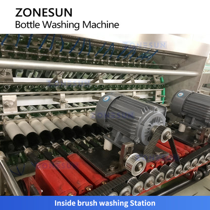 ZONESUN ZS-WB15 Automatic Beer Bottle Washing Machine for Glass Bottle Cleaning and Recycling