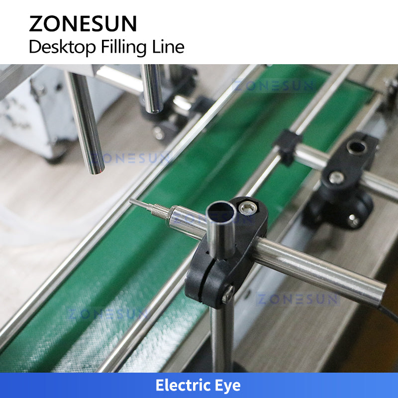 Efficient & Compact: ZONESUN ZS-FAL180DT Desktop Dual-Head Filling Capping Line for Juice &Cosmetics