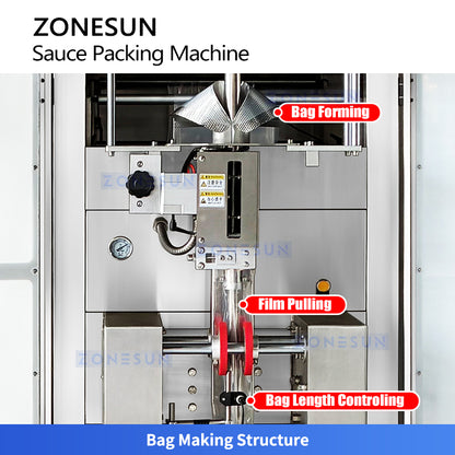 ZONESUN ZS-RPFS120X Automatic Packing Machine for Honey, Cream, Jam, and Salad Dressing