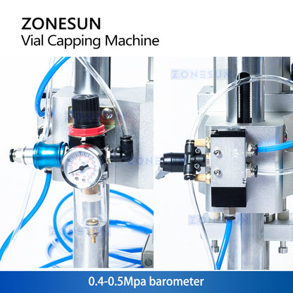 Zonesun ZS-YG08B 13/20mm Pneumatic Aluminum Plastic Penicillin Capping Machine