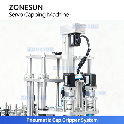 ZONESUN ZS-SVXG01 Automatic Servo Capping Machine for Bottles and Jars Packaging