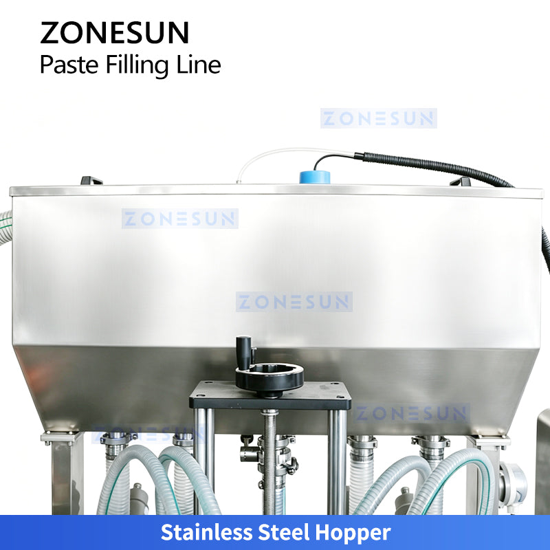 ZONESUN ZS-FAL180G10 Automatic Ketchup Sauce Paste Bottle Unscrambling Filling and Capping Line
