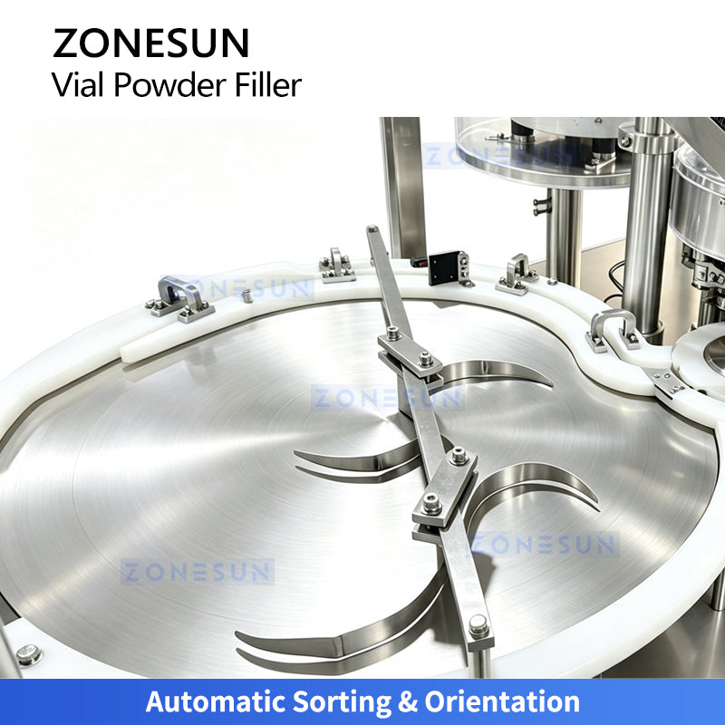 ZONESUN ZS-FAL12YF Automatic 4-Head Vial Powder Filling and 12-Head Capping Machine