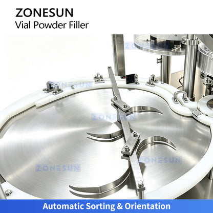 ZONESUN ZS-FAL12YF Automatic 4-Head Vial Powder Filling and 12-Head Capping Machine
